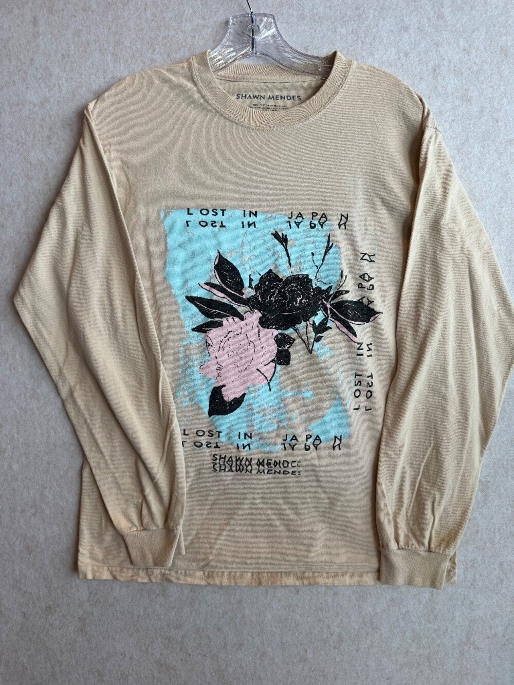 Shawn Mendes Lost In Japan Long Sleeve Shirt Mens M Official Merch Floral